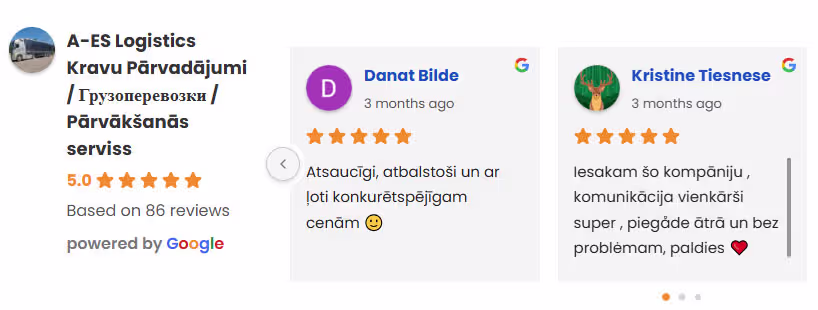 kravu pārvadājumi atsauksmes